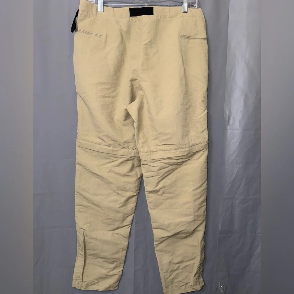 The North Face Adult Mens Convertible Pant Shorts 34 Tan Khaki Belted Outdoor
